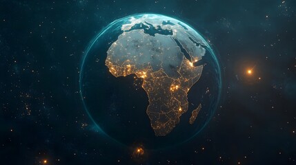Obraz premium Satellite Image Integrating Real Time Data for Monitoring Continent Wide Temperature Fluctuations
