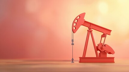 Fototapeta premium Economic Boom Concept with Oil Price Surge in Quality with Copy Space and Selective Focus for Text