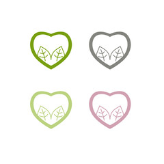 Natural Plant Sign Symbol Logo Vector isolated on White