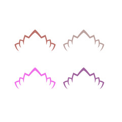 WELLNESS LOTUS SIGN SYMBOL LOGO VECTOR ISOLATED ON WHITE