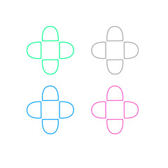 PHARMACY HEALTH CROSS SIGN SYMBOL LOGO VECTOR