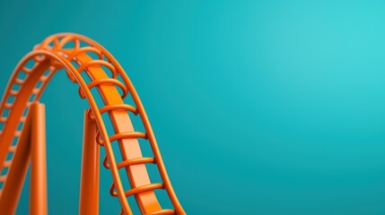 Obraz premium Dynamic Energy Market Volatility: Oil Price Rollercoaster in with Selective Focus and Copy Space, Quality