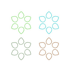 GREEN LEAVES BIO PRODUCT SIGN SYMBOL LOGO VECTOR ISOLATED ON WHITE