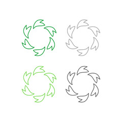 GREEN LEAVES BIO PRODUCT SIGN SYMBOL LOGO VECTOR ISOLATED ON WHITE