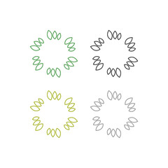 GREEN LEAVES BIO PRODUCT SIGN SYMBOL LOGO VECTOR ISOLATED ON WHITE