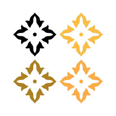 LUXURY MANDALA ART SIGN SYMBOL LOGO VECTOR ISOLATED ON WHITE