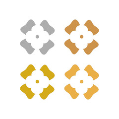 LUXURY MANDALA ART SIGN SYMBOL LOGO VECTOR ISOLATED ON WHITE