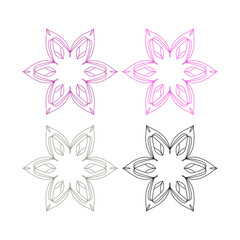 LUXURY MANDALA ART SIGN SYMBOL LOGO VECTOR ISOLATED ON WHITE