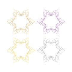 LUXURY MANDALA ART SIGN SYMBOL LOGO VECTOR ISOLATED ON WHITE