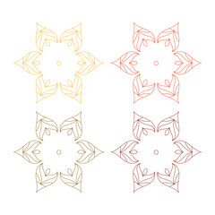 LUXURY MANDALA ART SIGN SYMBOL LOGO VECTOR ISOLATED ON WHITE