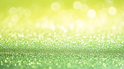 Fototapeta premium Vibrant Lime Green Glitter Texture Background with Subtle Gradient, Providing Space for Text, Ideal for Seasonal Invitations, Marketing Designs, or Artistic Backgrounds