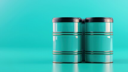 Obraz premium Futuristic Energy Market Analysis Concept with Transparent Oil Barrels Floating Price Indicators in