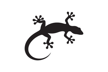 Gecko silhouette vector illustration, Gecko silhouette vector, Gecko silhouette PNG 