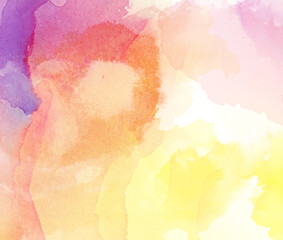 Abstract colorful pastel watercolor with copy space