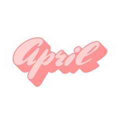 Cute April Typography
