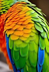 Obraz premium Render a 3D model of a parrot with realistic textures and feathers.