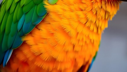 Fototapeta premium Render a 3D model of a parrot with realistic textures and feathers.