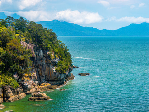 Dramatic Coastal Cliffs of Bako National Park, Borneo
