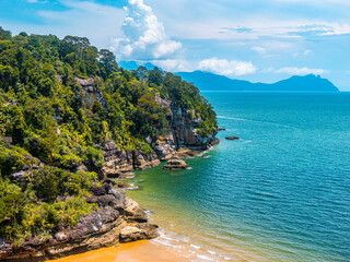 Majestic Cliffs at Bako National Park, Borneo - Coastal Beauty

