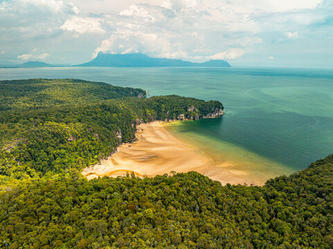 Serene Coastal Landscape at Bako National Park, Borneo
