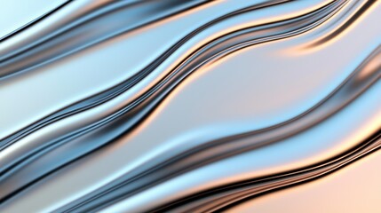 Shimmering Liquid Metal Abstraction - Futuristic with Ray Tracing and Detailing