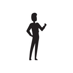 silhouette of a man. silhouette of a person