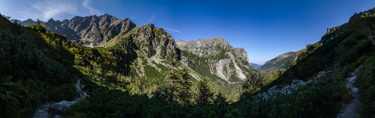 Panorama Dolina Białej Wody, Bielovodská dolina, Tatry Wyso…