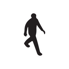 silhouette of a person. silhouette of a man jumping