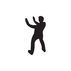 silhouette of a man jumping