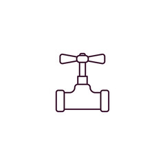 stopcock  outline icon. Linear vector from construction concept. Thin line stopcock  icon isolated on white background