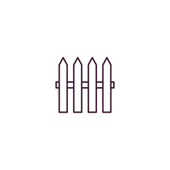 garden fence  outline icon. Linear vector from construction concept. Thin line garden fence  icon isolated on white background