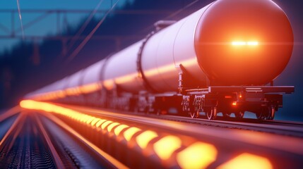 Futuristic Energy-Efficient Oil Transport in Digital World - with Copy Space and Selective Focus in