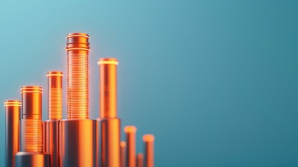 Futuristic AI Analysis of Global Oil Reserves in Digital Holograms - with Copy Space for Text