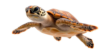 Fototapeta premium Sea Turtle with Abstract Background