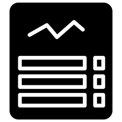 Manage Dashboard Analytic Glyph Icon