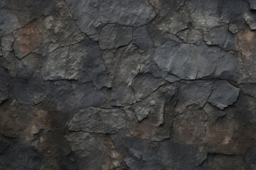 Processed collage of black stony asphalt surface texture. Background for banner, backdrop