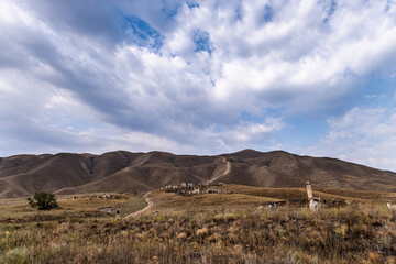Islamic cemetary in the mountains of Kyrgyztan