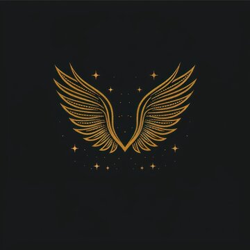 recommend clip art: Surreal aesthetic angel wings logo emblem symbol.