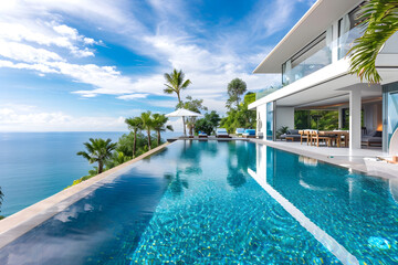 Fototapeta premium swimming pool in resort