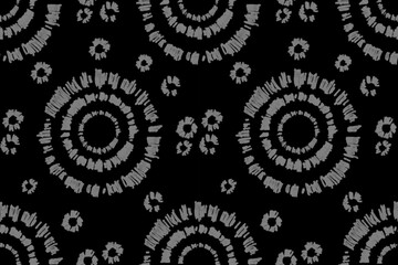 Ethnic ikat seamless pattern in tribal. Aztec geometric ethnic ornament print. Ikat pattern style. Design for background, wallpaper, illustration, fabric, clothing, carpet, textile, batik, embroidery.