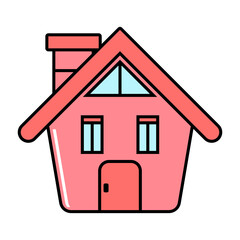 suitable for cute house illustrations, children's t-shirt designs, children's product designs, for patterns, and many more