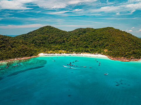 Drone View of Redang Island&rsquo;s Idyllic Beaches in Malaysia - Turtle Beach
