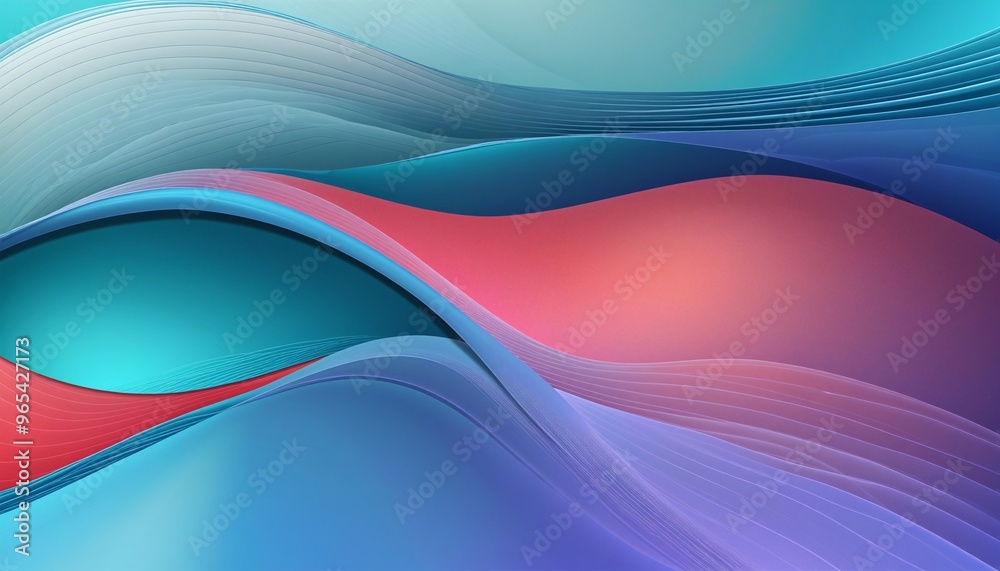 Poster abstract flow wavy banners set - wall paper