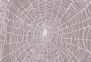 Obraz premium Pastel Halloween Spider Web Illustration, Graphic