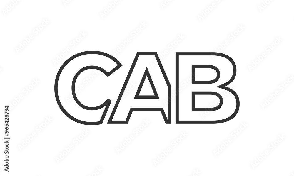 Poster cab logo design template with strong and modern bold text. initial based vector logotype featuring s