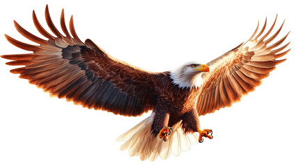 Obraz premium American Bald Eagle Soaring with Wings Spread