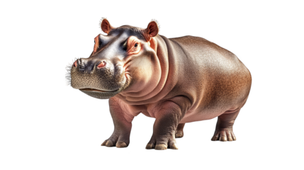 Hippopopotamus Animal Abstract Art Glitch Background