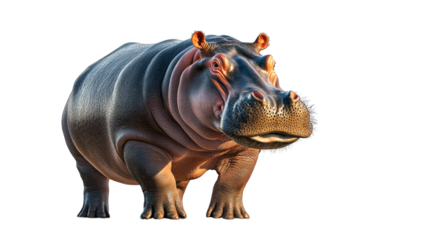 Hippopotamus with Glitch Effect