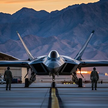 A F-22 Raptor from the 422nd Test and Evaluation Squadron at Nellis Air Force Base