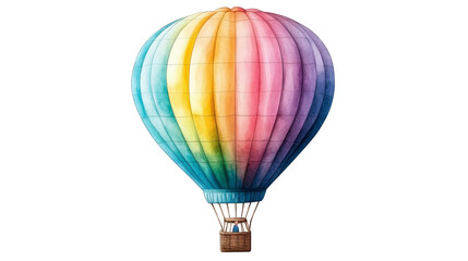 Naklejka premium Colorful Watercolor Hot Air Balloon Illustration